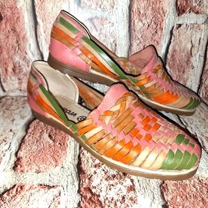 RosaRoja Colorful Leather Hauraches